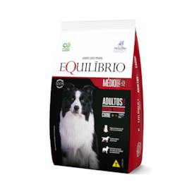 Ração Equilibro para Cães Adultos Porte Médio Carne 12KG + 1,2KG