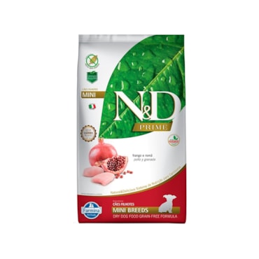 Ração Farmina N&D Prime Cães Filhotes Mini Sabor Frango e Romã