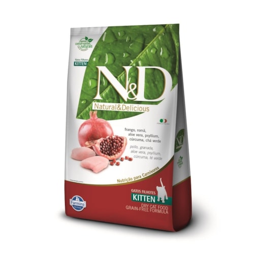 Ração Farmina N&D Prime Gatos Filhotes Sabor Frango e Romã 