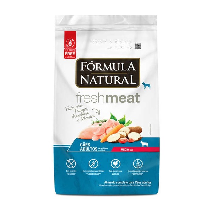 Ração Fórmula Natural Fresh Meat Cães Adultos Raças Médias 12,0 kg