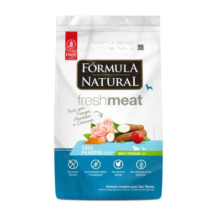 Ração Fórmula Natural Fresh Meat Cães Filhotes Raças Mini e Pequenas 2,5 kg