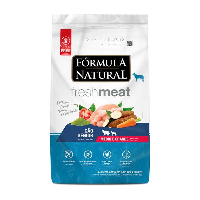 Ração Fórmula Natural Fresh Meat Cães Sênior Raças Médias e Grans 2,5 kg