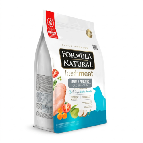 Ração Fórmula Natural Fresh Meat Cães Sênior Raças Mini e Pequenas Frango, Tomate e Chá Verde 10,1 kg