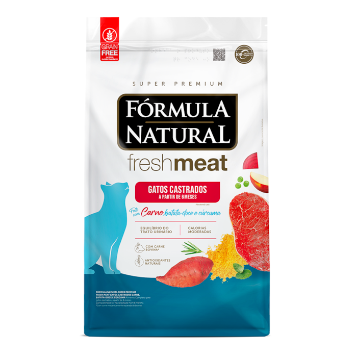 Ração Fórmula Natural Fresh Meat Gatos Adultos Castrados Carne 1,0 kg