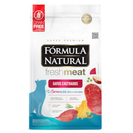 Ração Fórmula Natural Fresh Meat Gatos Adultos Castrados Sabor Carne