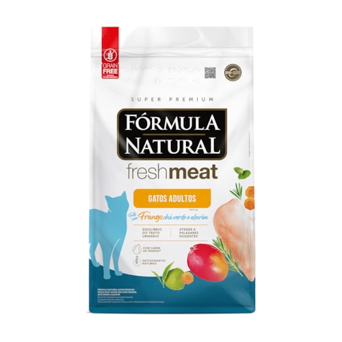 Ração Fórmula Natural Fresh Meat Gatos Adultos Frango, Chá Verde e Alecrim 10,1 kg