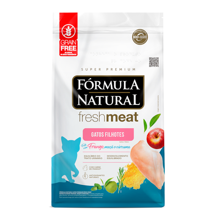 Ração Fórmula Natural Fresh Meat Gatos Filhotes Frango Maçã e Cúrcuma 7,0 kg