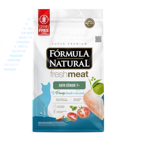 Ração Fórmula Natural Fresh Meat Gatos Sênior Frango Tomate e Chá Verde 10,1 kg