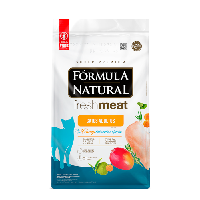 Ração Fórmula Natural Fresh Meat para Gatos Adultos Sabor Frango 1kg