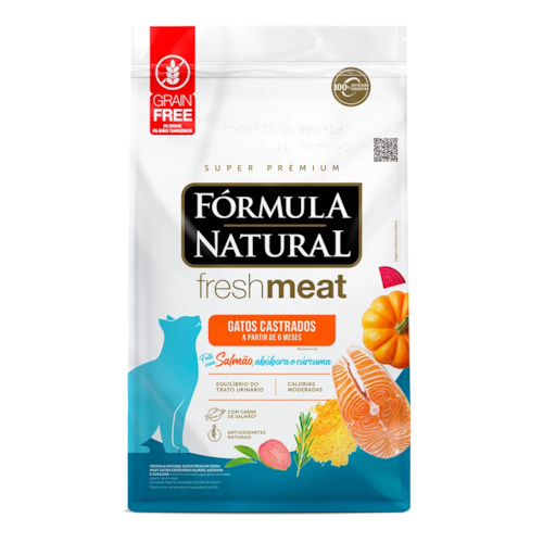 Ração Fórmula Natural Fresh Meat Salmão Gatos Castrados 10,1kg