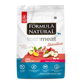 Ração Fórmula Natural Fresh Meat Sensitive Cães Adultos Porte Médio e Grande 12kg 