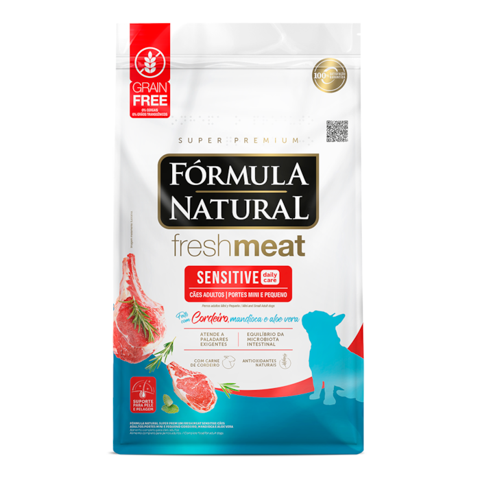 Ração Fórmula Natural Fresh Meat Sensitive Cães Adultos Portes Mini e Pequeno 1,0 kg