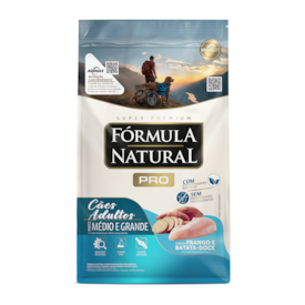 Ração Fórmula Natural Pró Super Premium Cães Adultos Portes Médio e Grande Sabor Frango e Batata-Doce 15kg