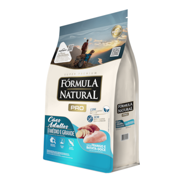 Ração Fórmula Natural Pró Super Premium Cães Adultos Portes Médio e Grande Sabor Frango e Batata-Doce 15kg - imagem adicional