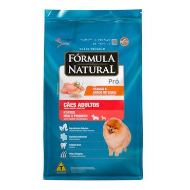 Ração Fórmula Natural Pró Super Premium Cães Adultos Portes Mini e Pequeno Sabor Frango e Arroz Integral 15kg