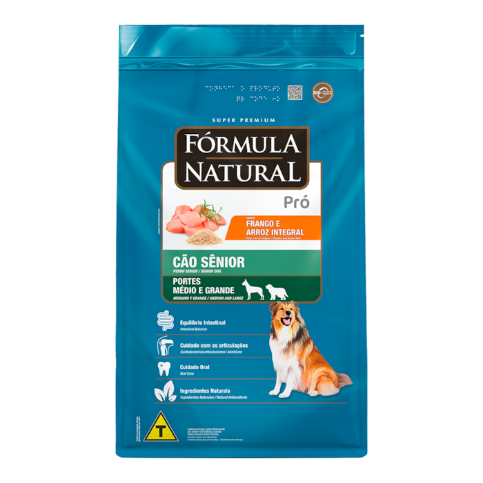 Ração Fórmula Natural Pró Super Premium Cães Sênior Portes Médio e ...