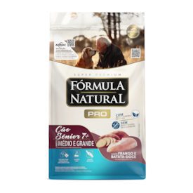Ração Fórmula Natural Pró Super Premium Cães Sênior Portes Médio e Grande Sabor Frango e Arroz Integral 15kg