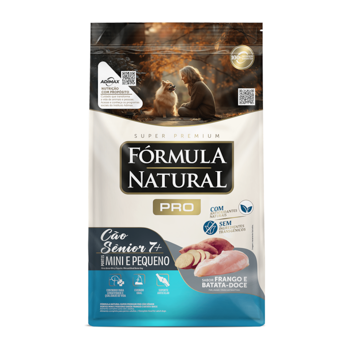Ração Fórmula Natural Pró Super Premium Cães Sênior Portes Mini e Pequeno Sabor Frango e Arroz Integral 10kg