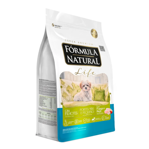 Ração Fórmula Natural Super Premium Life Cães Filhotes Portes Mini e Pequeno Sabor Frango e Maçã 10,1kg - imagem adicional