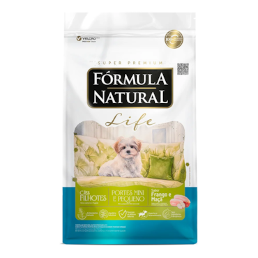 Ração Fórmula Natural Super Premium Life Cães Filhotes Portes Mini e Pequeno Sabor Frango e Maçã 10,1kg