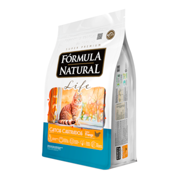 Ração Fórmula Natural Super Premium Life Gatos Castrados Sabor Frango 1kg - imagem adicional