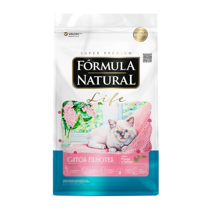 Ração Fórmula Natural Super Premium Life Gatos Filhotes Frango e Salmão 1 kg