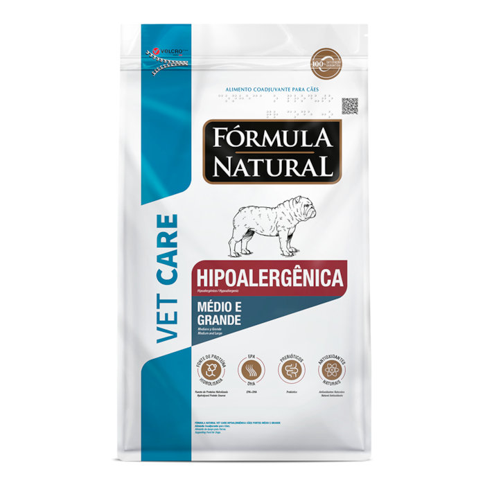 Ração Fórmula Natural Vet Care Hipoalergênica Cães Portes Médio e Grande 10,1kg