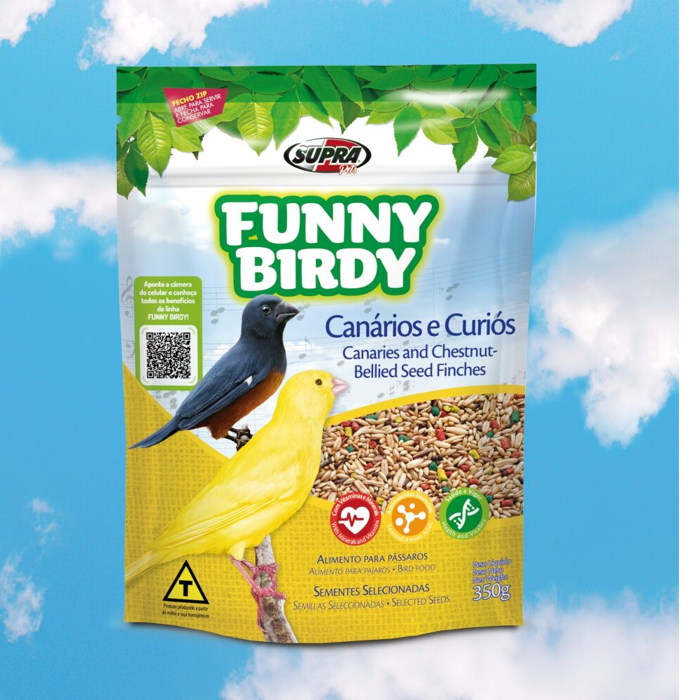 Ração Funny Birdy para Canários e Curiós 350g
