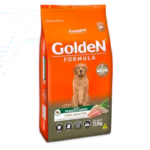 Ração Golden Fórmula Cães Adultos Frango e Arroz 15,0 kg