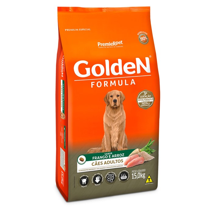 Ração Golden Fórmula Cães Adultos Frango e Arroz 15,0 kg