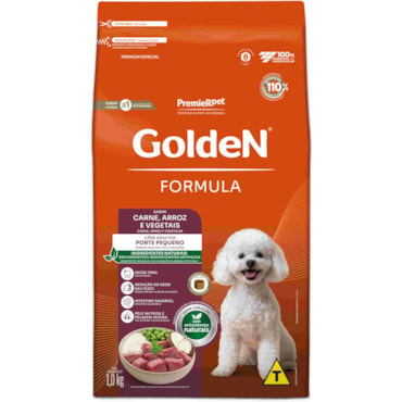 Ração Golden Formula Cães Adultos Porte Pequeno Mini Bits Sabor Carne e Arroz 1kg - imagem adicional