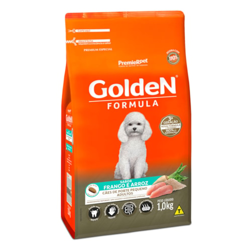 Ração Golden Formula Cães Adultos Porte Pequeno Mini Bits Sabor Frango e Arroz 1kg - imagem adicional