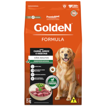 Ração Golden Formula Cães Adultos Sabor Carne e Arroz 15kg