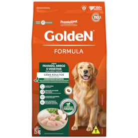 Ração Golden Formula Cães Adultos Sabor Frango e Arroz 15kg
