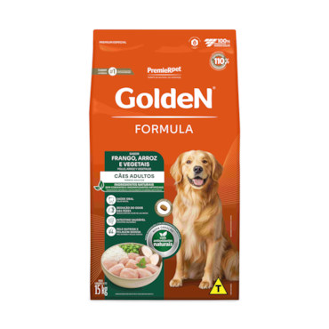 Ração Golden Formula Cães Adultos Sabor Frango e Arroz 15kg