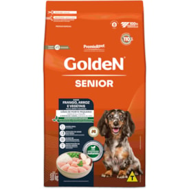 Ração Golden Formula Cães Adultos Senior Porte Pequeno Mini Bits Sabor Frango e Arroz 3kg - imagem adicional