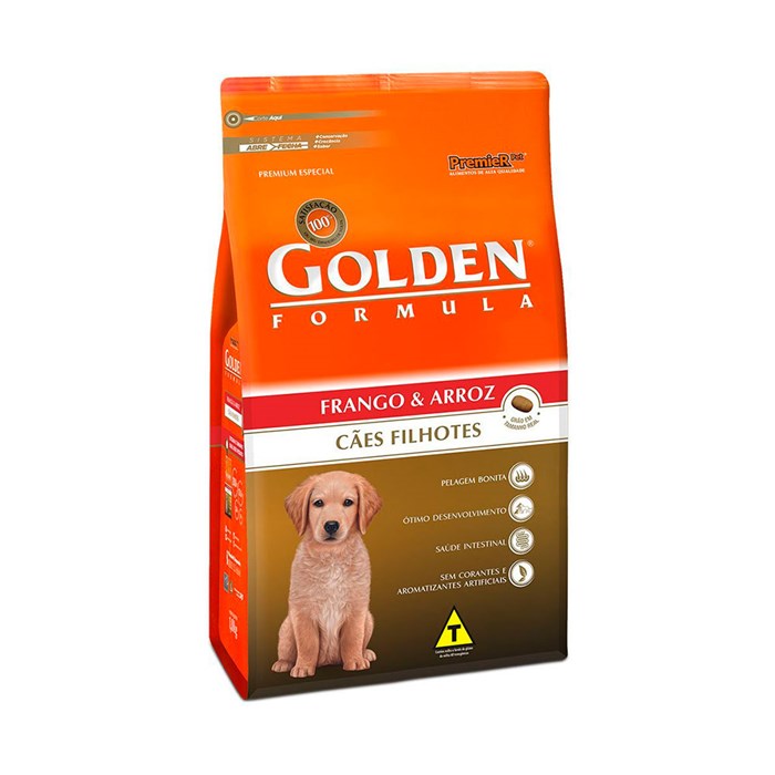 Ração Golden Fórmula Cães Filhotes Frango e Arroz 1,0 kg