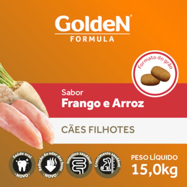 Ração Golden Fórmula Cães Filhotes Frango e Arroz 15,0 kg - imagem adicional