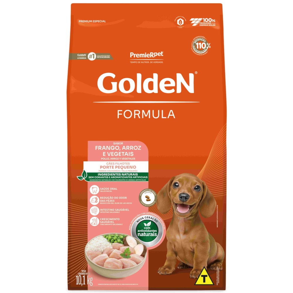 Ração Golden Formula Cães Filhotes Mini Bits Sabor Frango e Arroz 10,1kg
