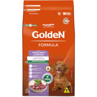Ração Golden Formula Cães Filhotes Porte Pequeno Mini Bits Sabor Carne e Arroz 1kg - imagem adicional