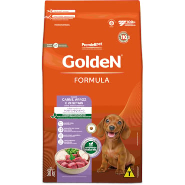 Ração Golden Formula Cães Filhotes Porte Pequeno Mini Bits Sabor Carne e Arroz 3kg - imagem adicional