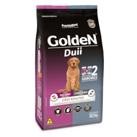 Ração Golden Fórmula Duii Sabor Salmão e Cordeiro para Cães Adultos 10,1kg