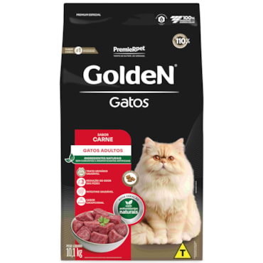 Ração Golden Formula Gatos Adultos Sabor Carne 10,1kg - imagem adicional