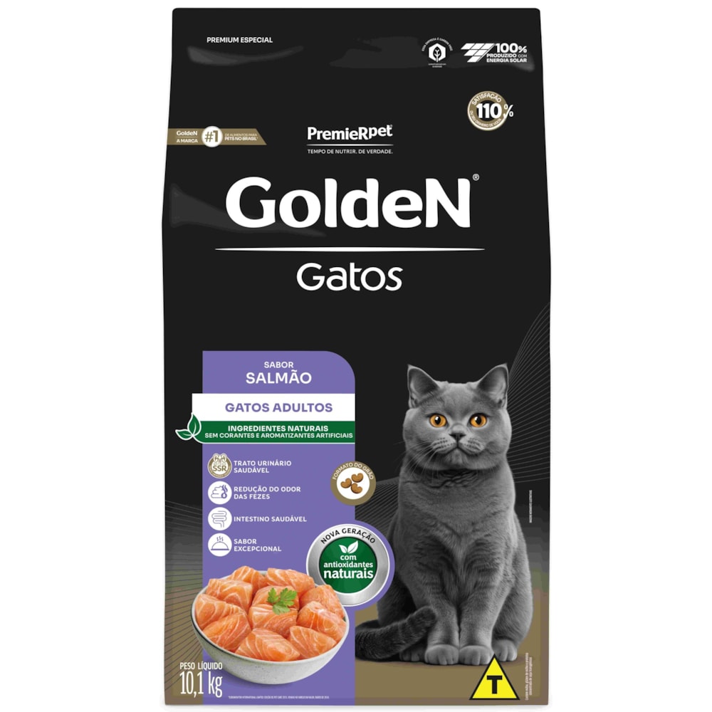 Ração Golden Formula Gatos Adultos Sabor Salmão 10,1kg