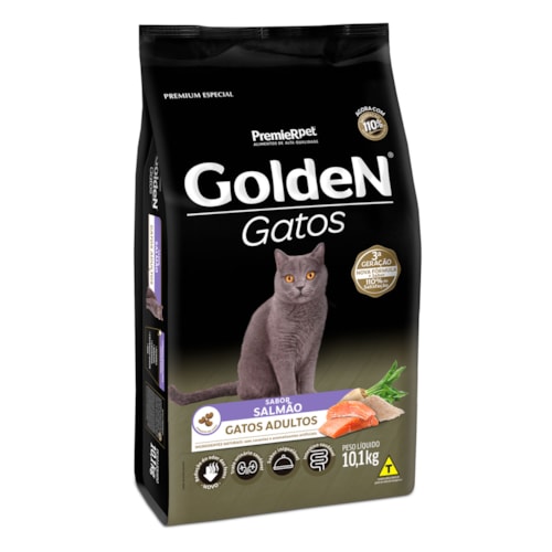 Ração Golden Formula Gatos Adultos Sabor Salmão 10,1kg - imagem adicional