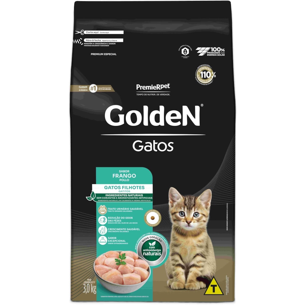 Ração Golden Formula Gatos Filhotes Sabor Frango 3kg