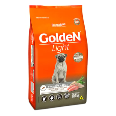 Ração Golden Fórmula Light Mini Bits Cães Adultos Raças Pequenas Frango e Arroz 10,1 kg