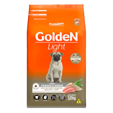 Ração Golden Fórmula Light Mini Bits Cães Adultos Raças Pequenas Frango e Arroz 3,0 kg - imagem adicional