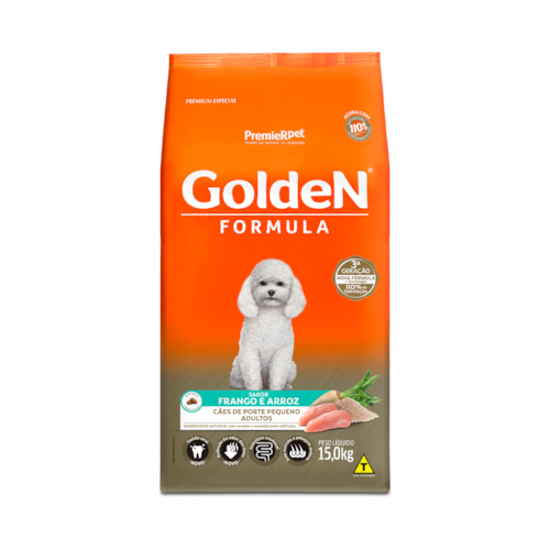 Ração Golden Fórmula Mini Bits Cães Adultos Embalagem Promocional 14 kg + 1kg Grátis