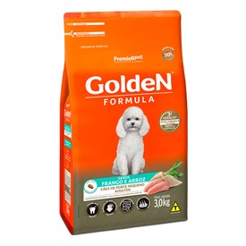 Ração Golden Fórmula Mini Bits Cães Adultos Raças Pequenas Frango e Arroz 3,0 kg
